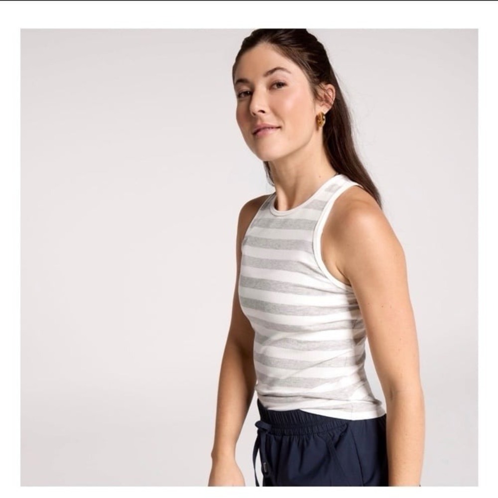 New CALIA BY CARRIE UNDERWOOD everyday Womens Rib Tank Stripe Size small $38